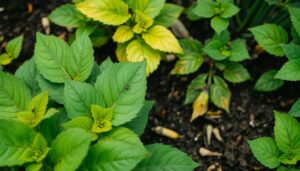 garden plants turning yellow